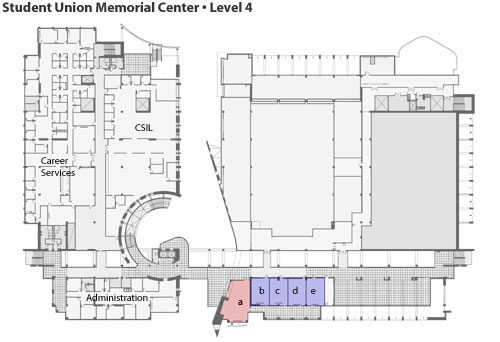 student union memorial center map, level 4