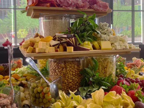 Charcuterie board display