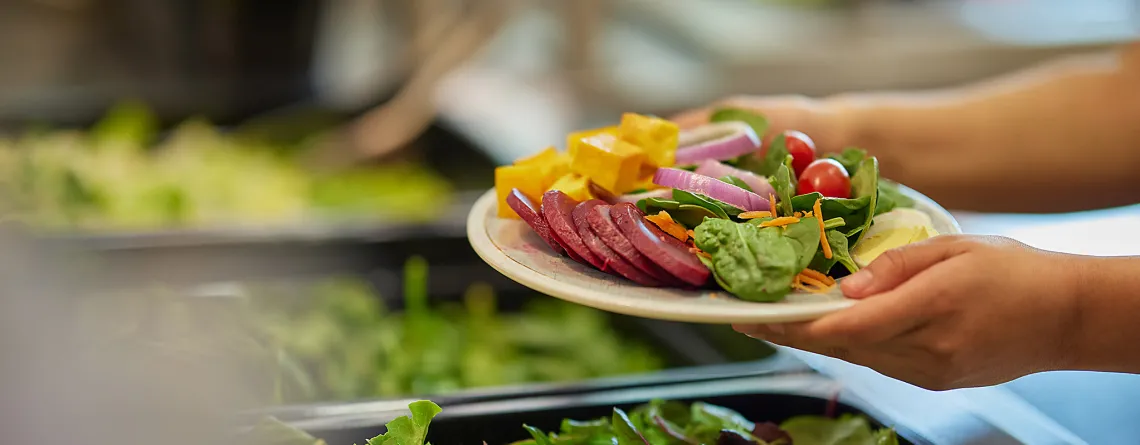 Salad plate form cactus grill