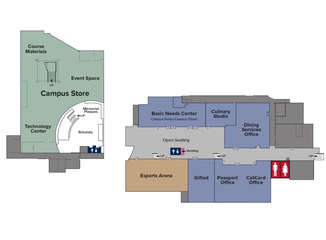 Level one floorplan of Student Union