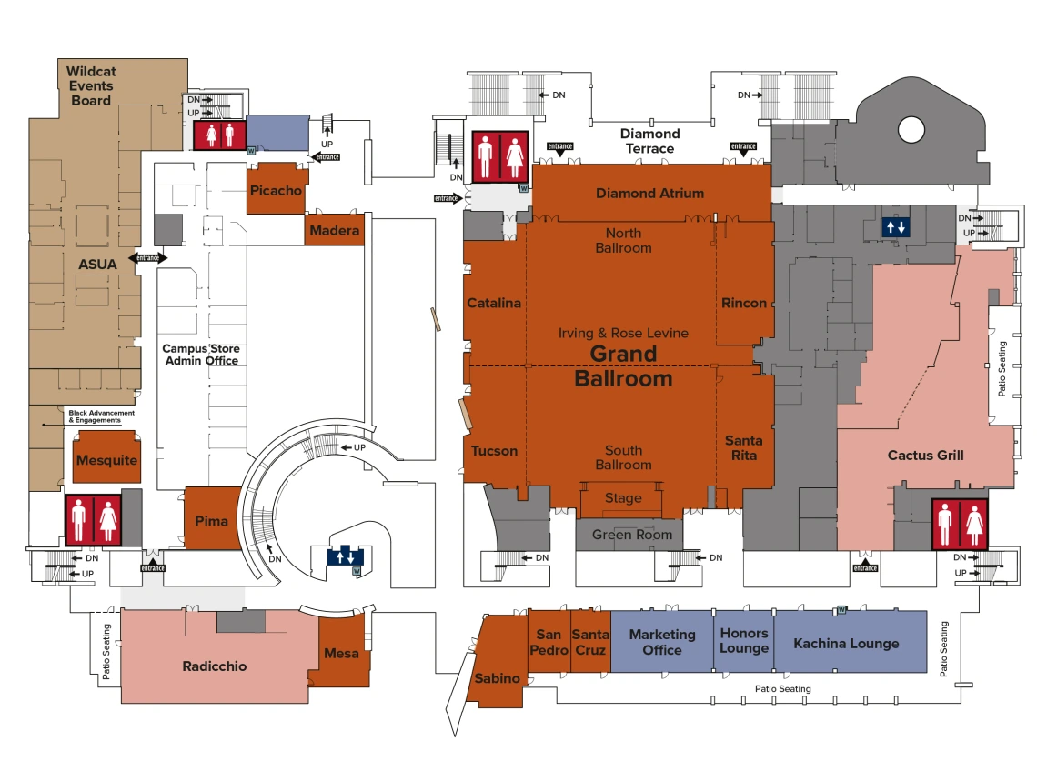 Level three floorplan of Student Union