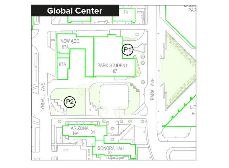 Map of Park Student Union area